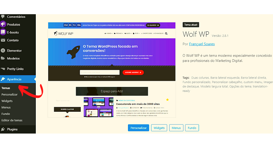 Personalize o wordpress para criar sites profissionais