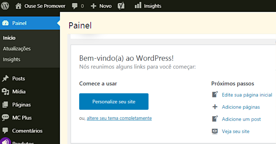 Crie um site profissional com wordpress